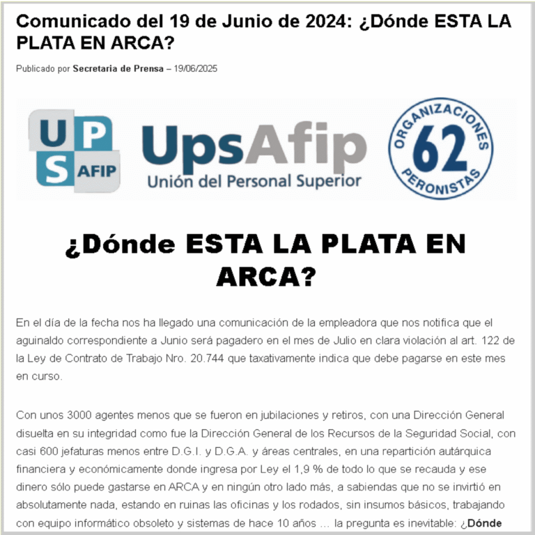 Comunicado del 19 de Junio de 2024