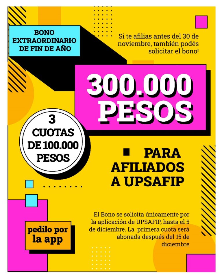 ¡BONO EXTRAORDINARIO DE FIN DE AÑO!