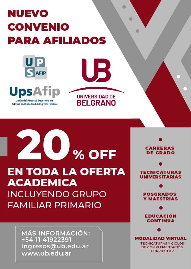 Nuevo beneficio para afiliados de UPSAFIP