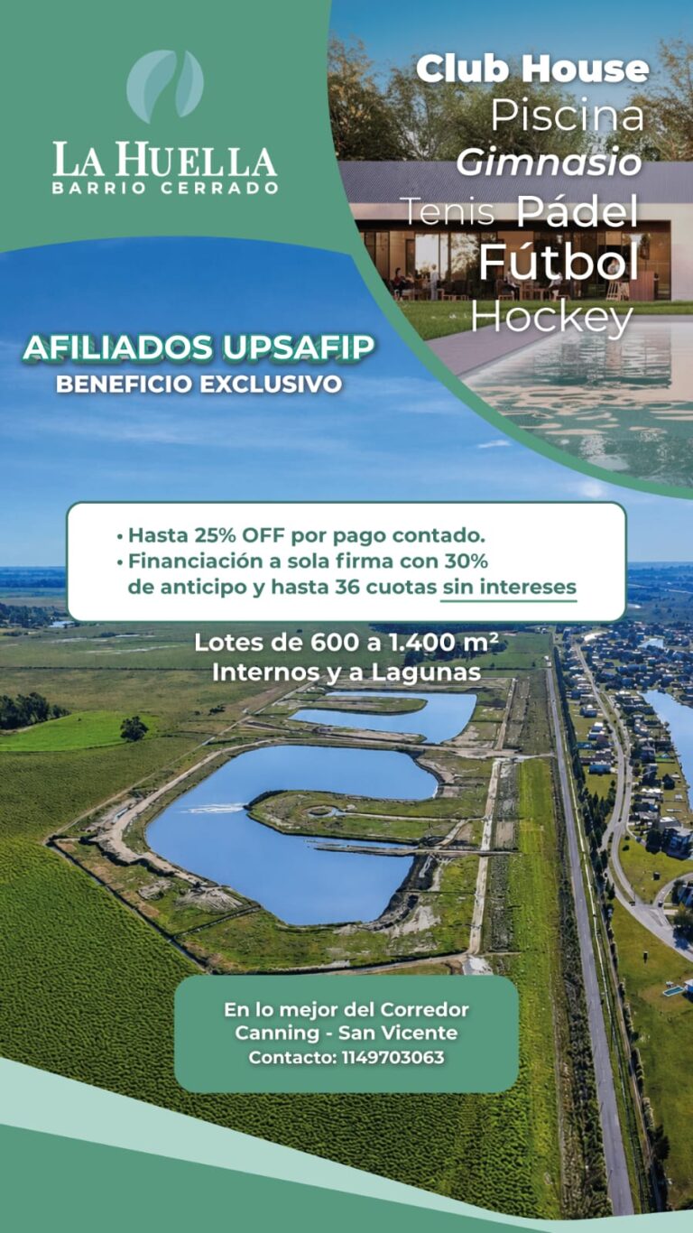 + descuentos para afiliados de UPSAFIP
